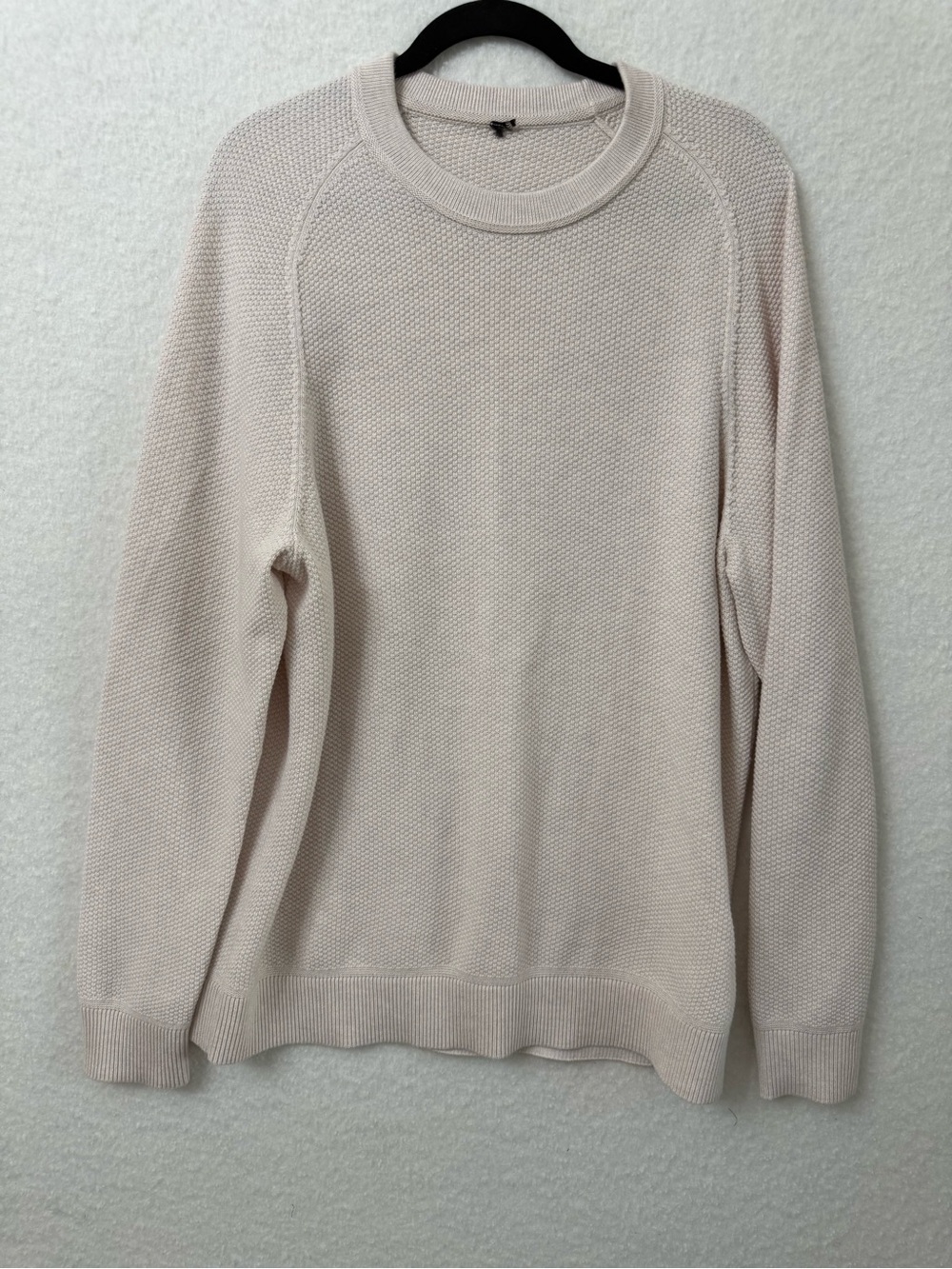 Men's Cream Knit Crewneck Sweater